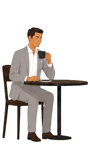 اختصاصي في جلسة تفكير وتأمل