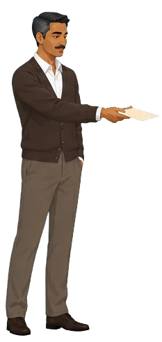 زميل أثناء تسليم ملاحظة لزميل